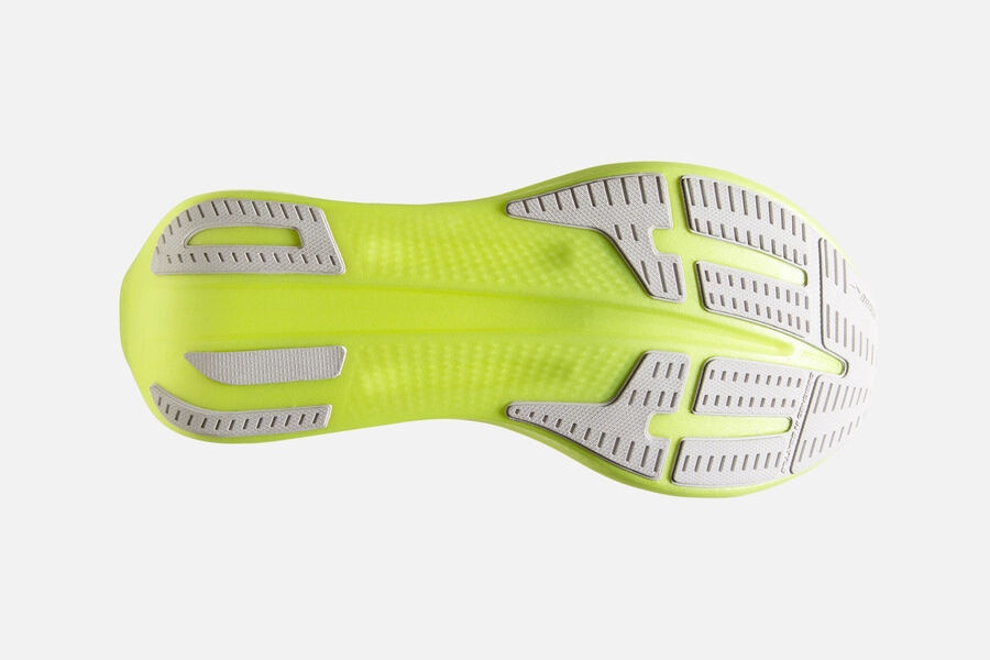 Brooks Hyperion Elite 2 Spikes Shoes Mens - White/Grey/Green - KZQEV-3560